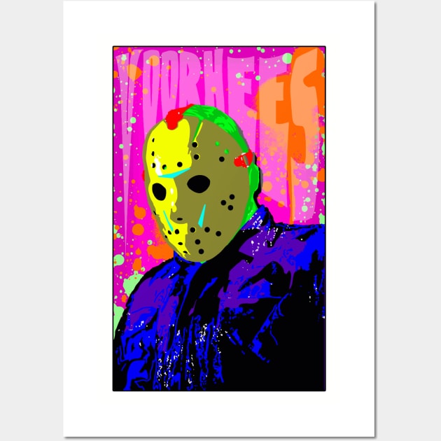 Psychadelic Voorhees 4 Wall Art by crowjandesigns